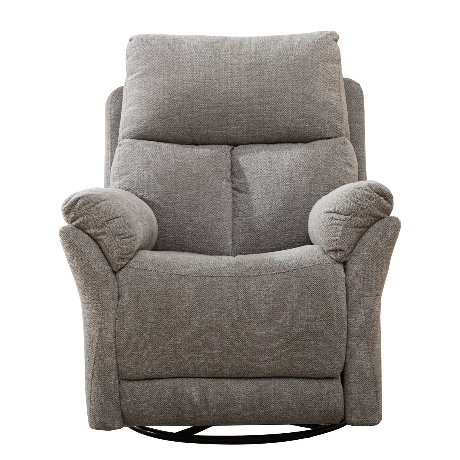 Fauteuil inclinable manuel pivotant et rembourré en tissu