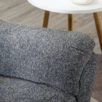 Fauteuil inclinable manuel pivotant et rembourré en tissu