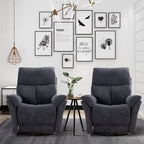 Fauteuil inclinable manuel pivotant et rembourré en tissu