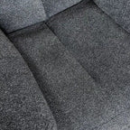 Fauteuil inclinable manuel pivotant et rembourré en tissu