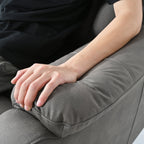 Fauteuil inclinable électrique en tissu avec télécommande, coussins rembourrés, poche de rangement latérale et cadre robuste et durable pour personnes âgées