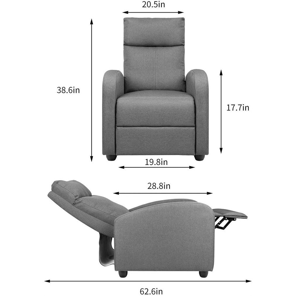 Fauteuil inclinable en tissu, fauteuil de massage, fauteuil inclinable réglable, fauteuils inclinables, home cinéma, simple, moderne