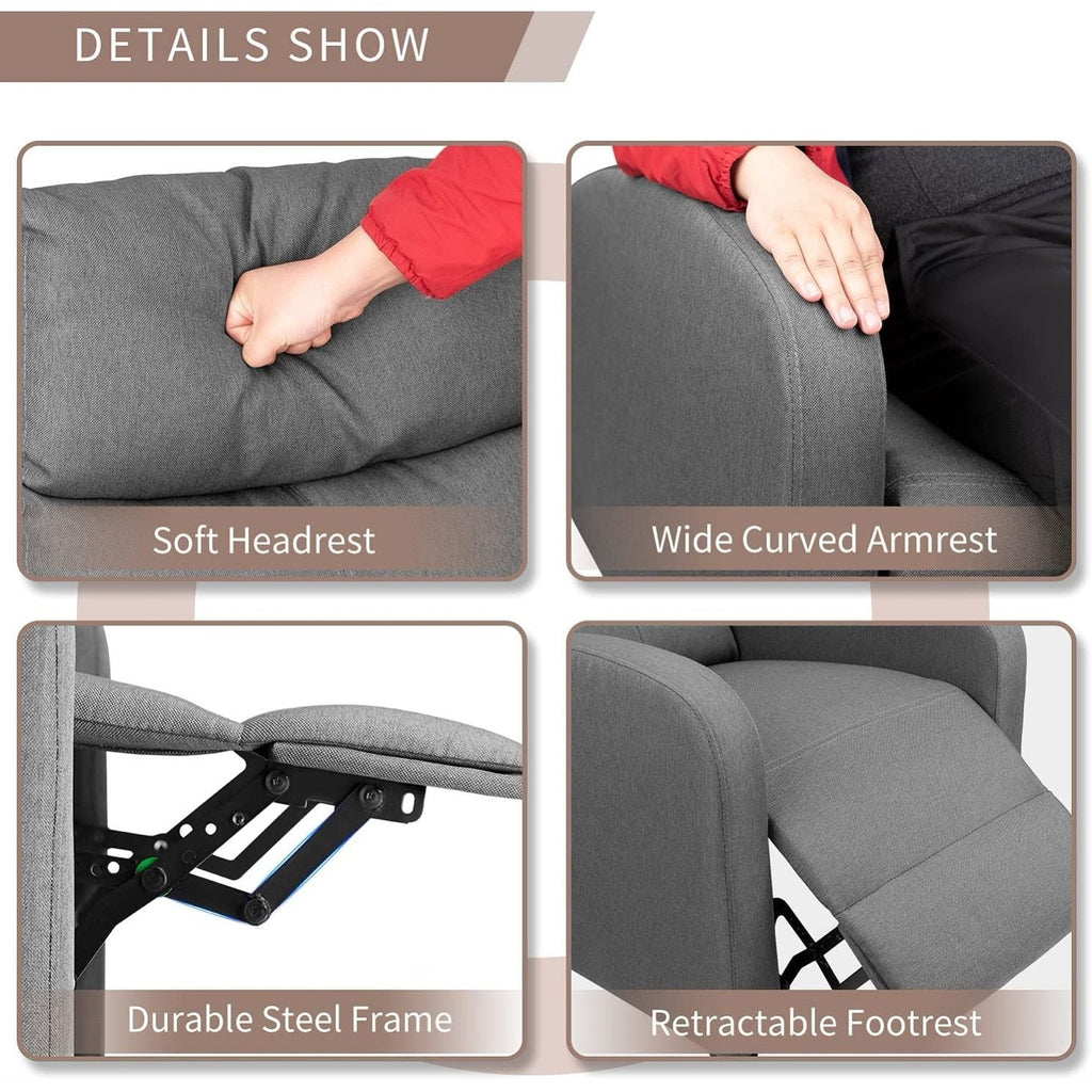 Fauteuil inclinable en tissu, fauteuil de massage, fauteuil inclinable réglable, fauteuils inclinables, home cinéma, simple, moderne