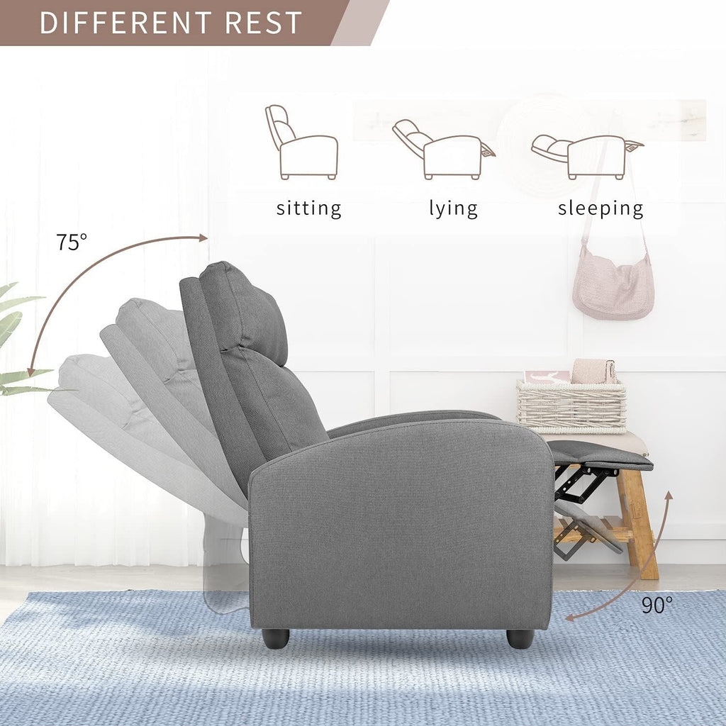 Fauteuil inclinable en tissu, fauteuil de massage, fauteuil inclinable réglable, fauteuils inclinables, home cinéma, simple, moderne