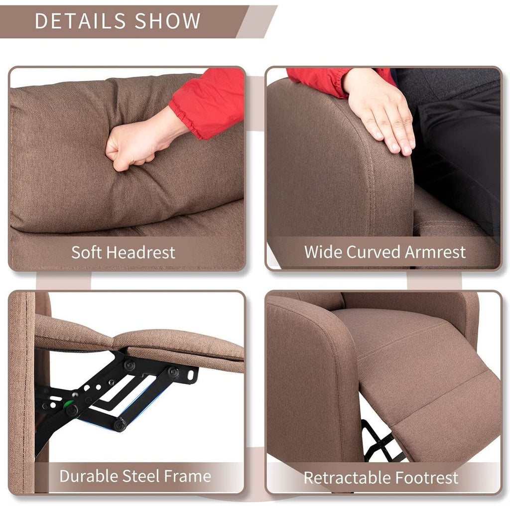 Fauteuil inclinable en tissu, fauteuil de massage, fauteuil inclinable réglable, fauteuils inclinables, home cinéma, simple, moderne