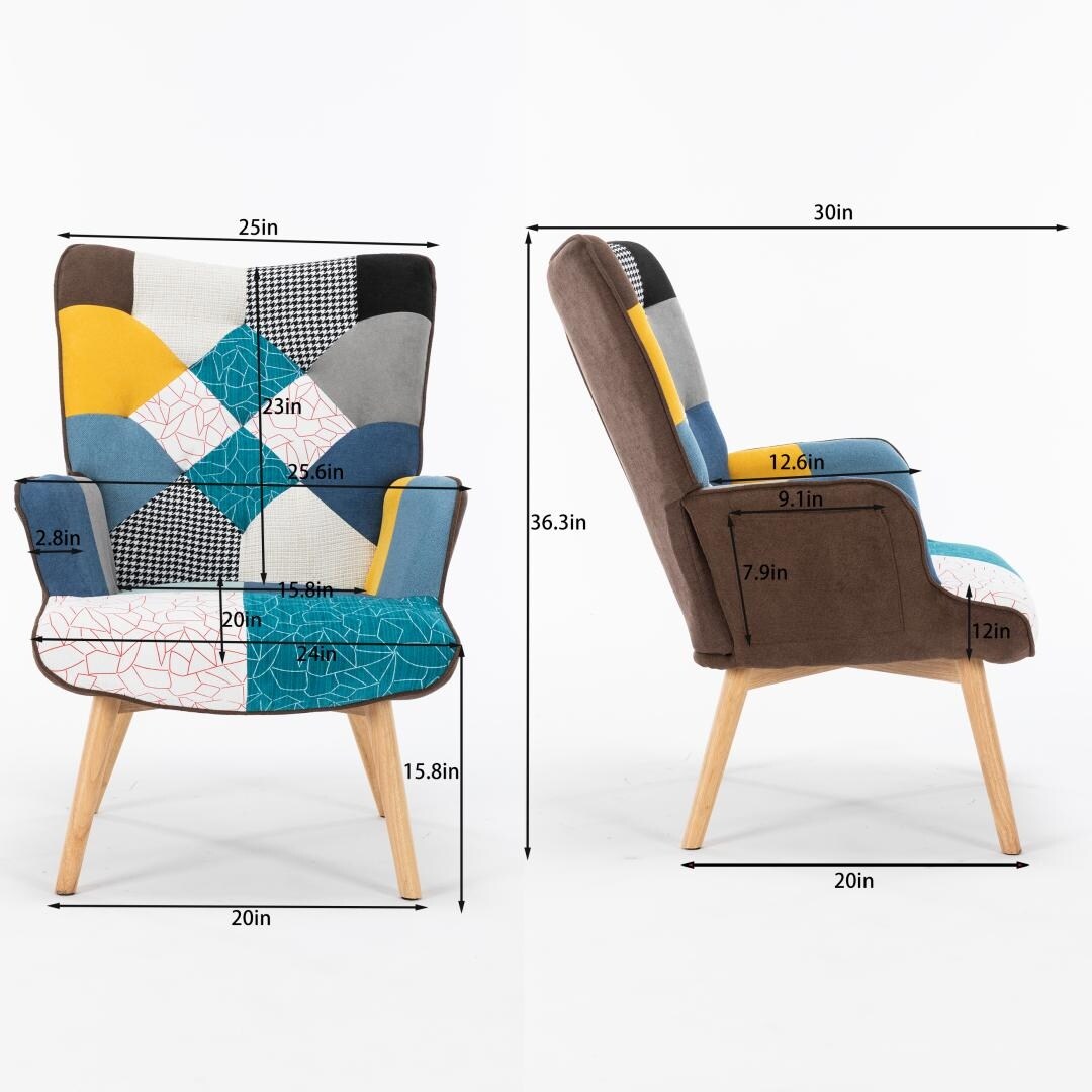 Fauteuil en tissu pour salon studio