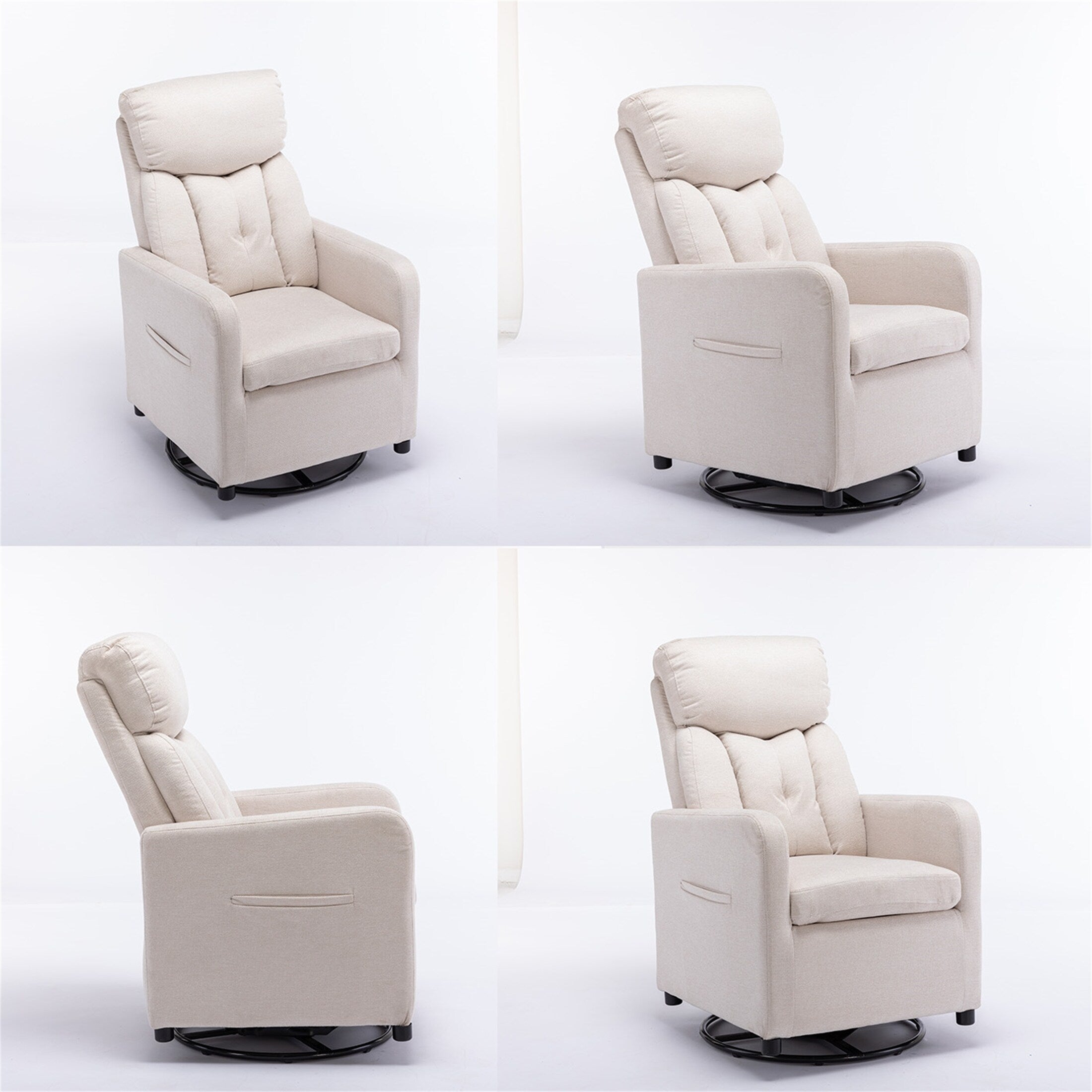 Fauteuil à bascule pivotant en tissu Gilder Chair