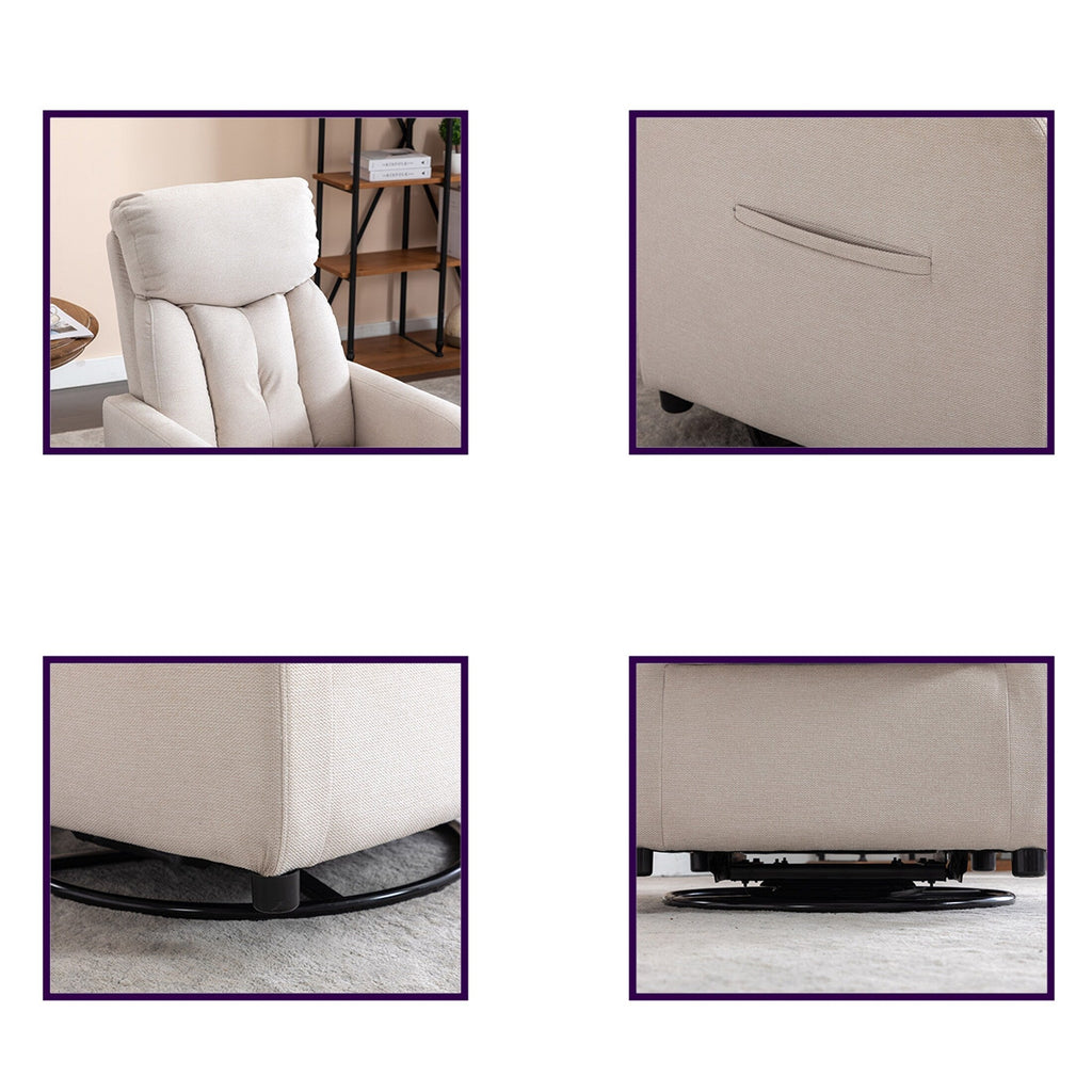 Fauteuil à bascule pivotant en tissu Gilder Chair