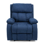 Fauteuil inclinable manuel de massage rembourré en tissu avec massage, chauffage lombaire et poches latérales