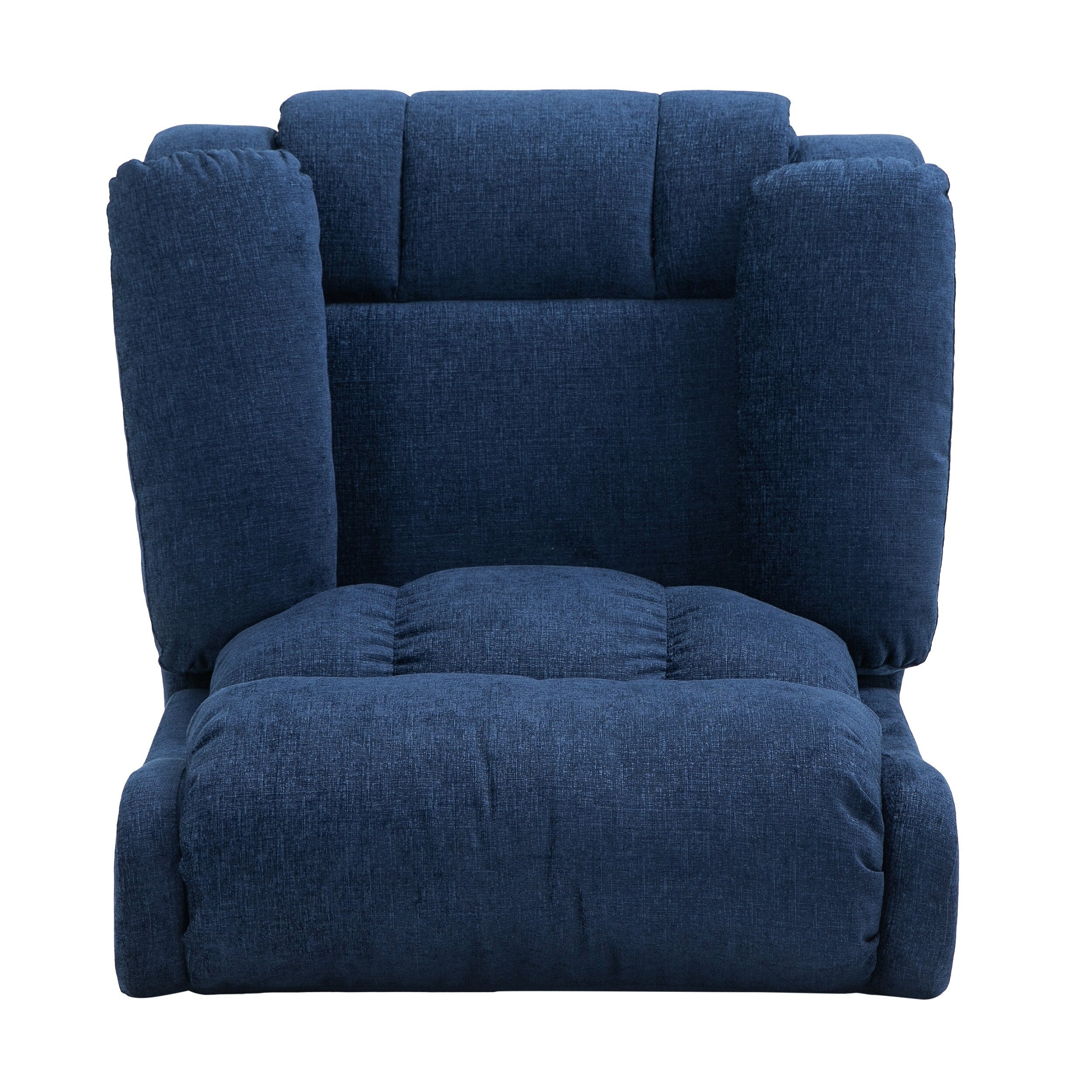 Fauteuil inclinable manuel de massage rembourré en tissu avec massage, chauffage lombaire et poches latérales