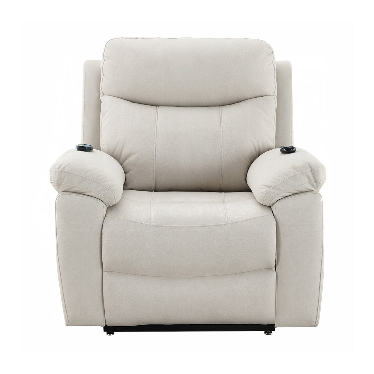 Fauteuil inclinable électrique rembourré en tissu avec design chauffant