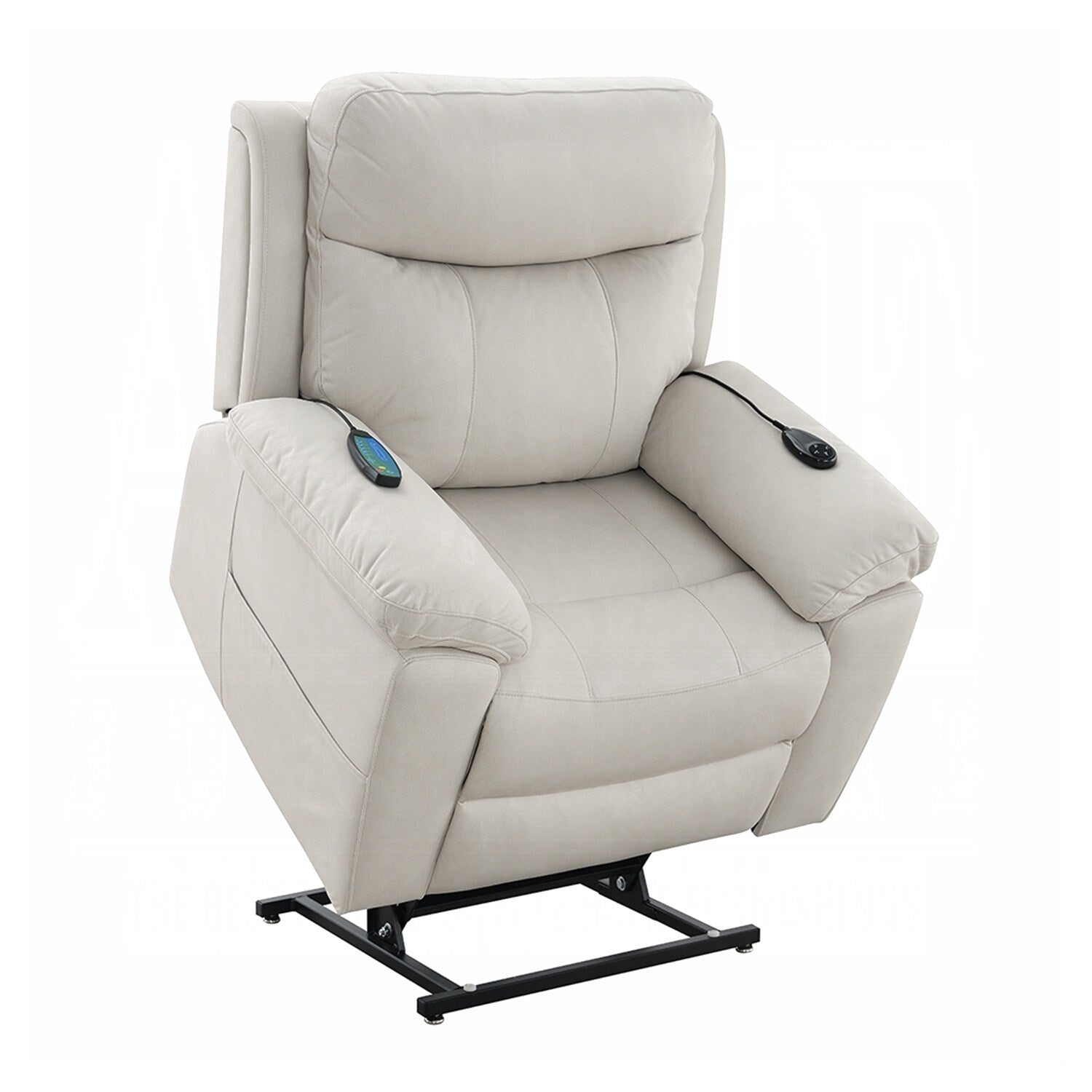 Fauteuil inclinable électrique rembourré en tissu avec design chauffant