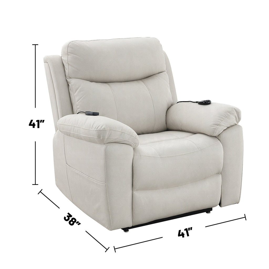 Fauteuil inclinable électrique rembourré en tissu avec design chauffant
