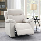 Fauteuil inclinable électrique rembourré en tissu avec design chauffant