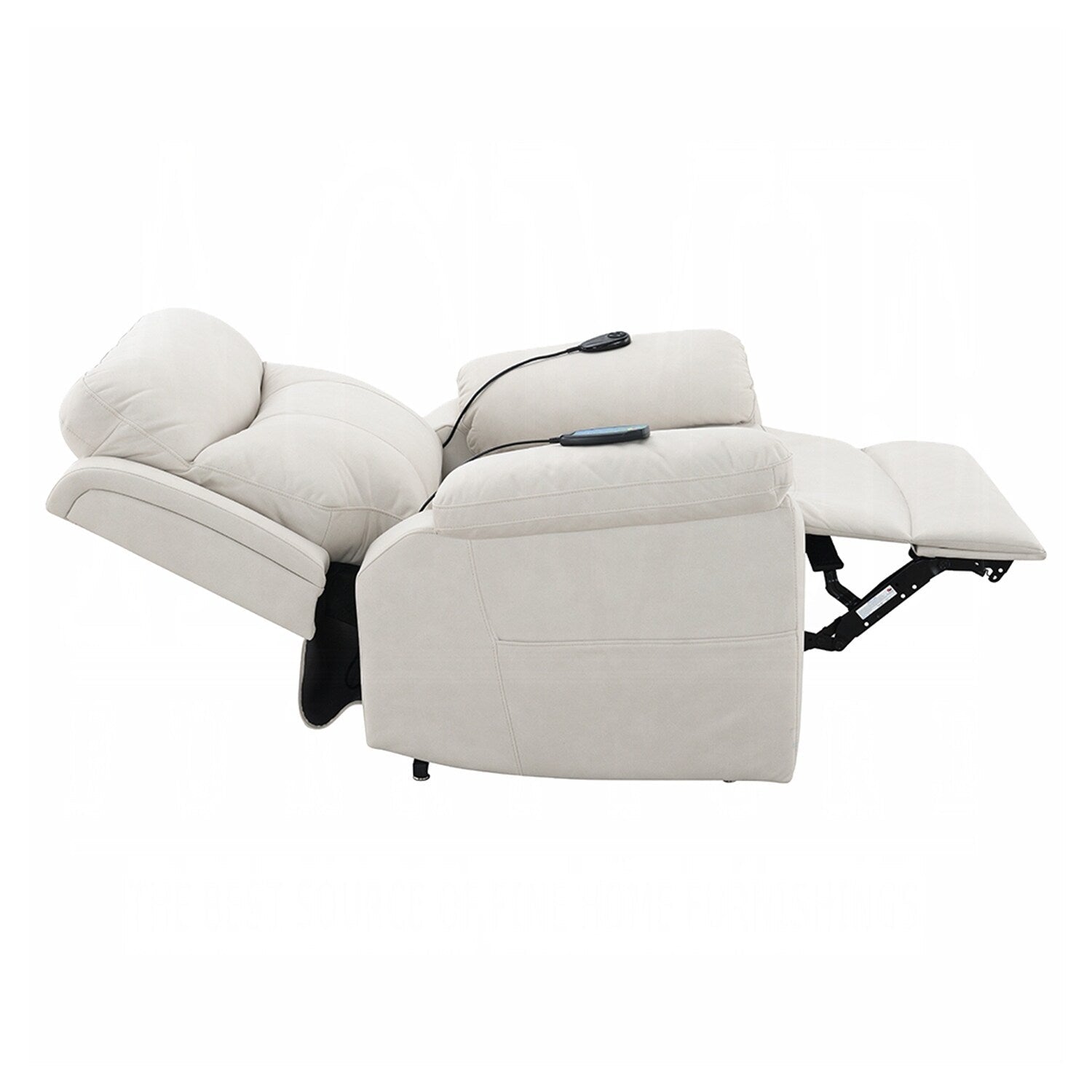 Fauteuil inclinable électrique rembourré en tissu avec design chauffant