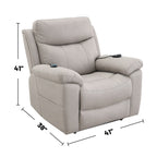 Fauteuil inclinable électrique rembourré en tissu avec design chauffant