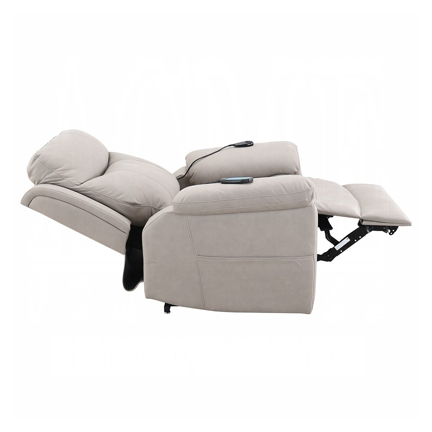 Fauteuil inclinable électrique rembourré en tissu avec design chauffant