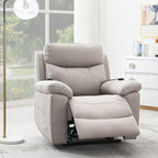 Fauteuil inclinable électrique rembourré en tissu avec design chauffant