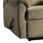 Fauteuil inclinable Zero Wall en tissu avec accoudoirs coussinés, beige