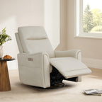 Fauteuil inclinable pivotant Farley en cuir véritable pour chambre d'enfant
