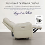 Fauteuil inclinable pivotant Farley en cuir véritable pour chambre d'enfant