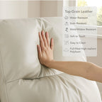 Fauteuil inclinable pivotant Farley en cuir véritable pour chambre d'enfant