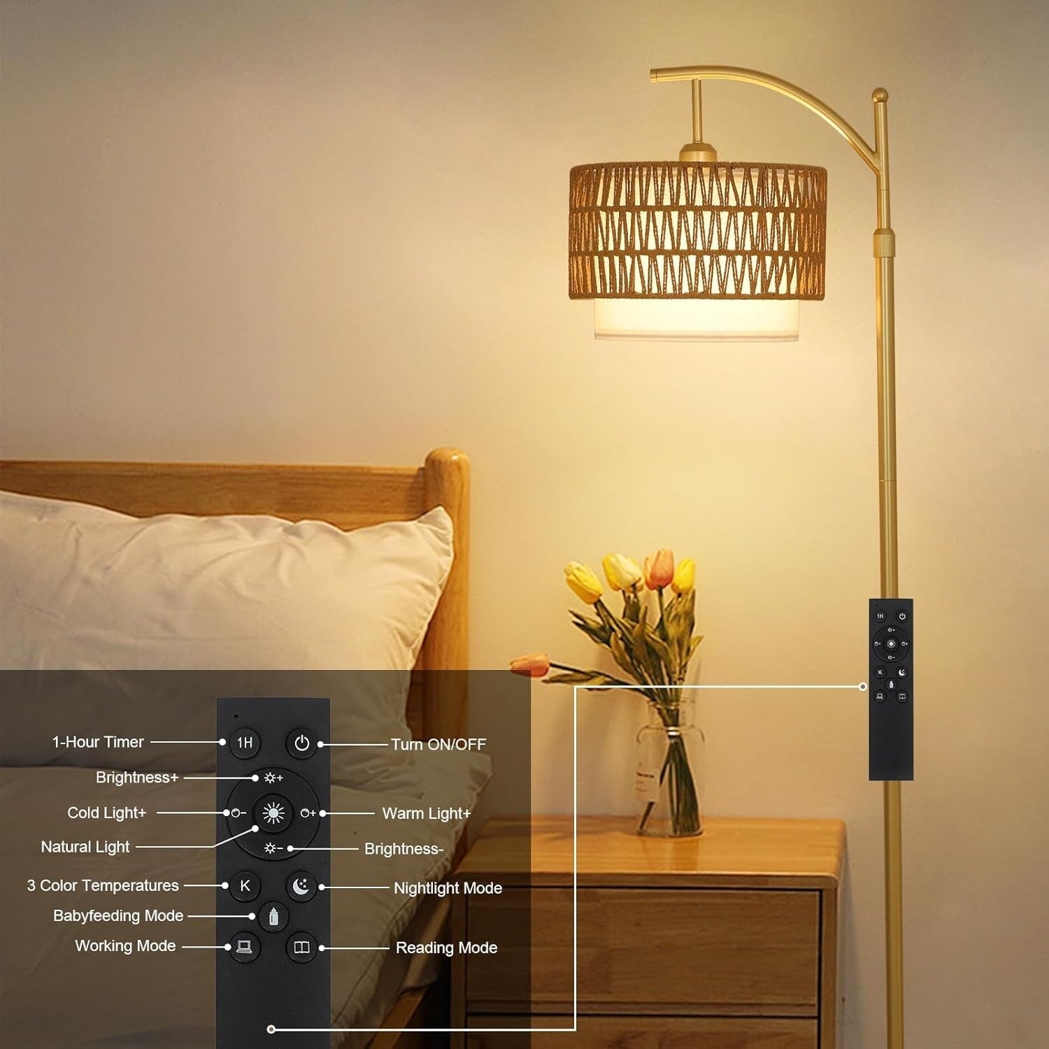 Lampadaires de ferme avec télécommande et ampoule à intensité variable