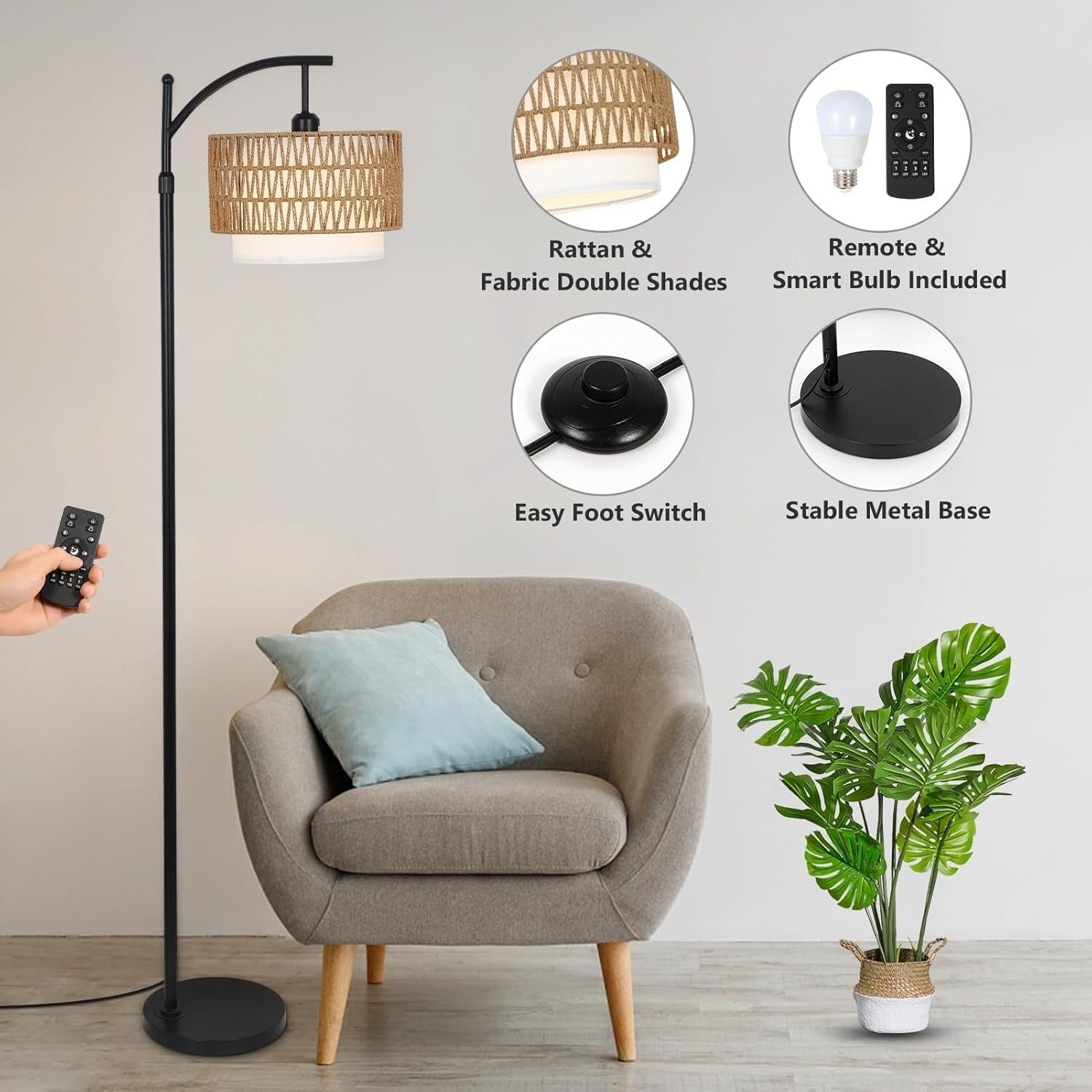 Lampadaires de ferme avec télécommande et ampoule à intensité variable