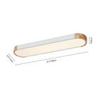 Plafonnier LED ovale à intensité variable Farmhouse Wood - 37 3000 K/6000 K
