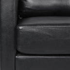 Canapé 3 places en similicuir avec pieds en bois de bouleau