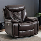 Fauteuil inclinable électrique en cuir Ebello avec repose-pieds confortable pour le salon