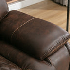 Fauteuil inclinable électrique en cuir Ebello avec repose-pieds confortable pour le salon