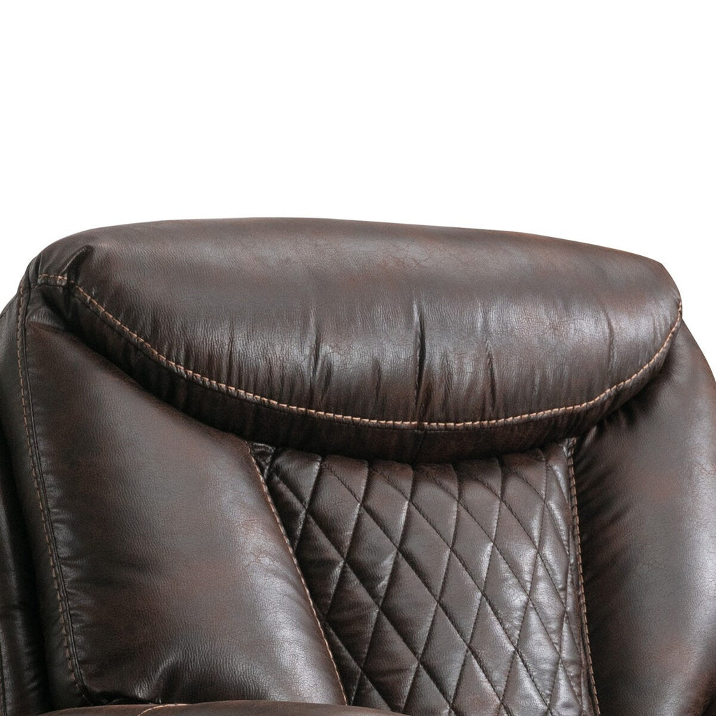 Fauteuil inclinable électrique en cuir Ebello avec repose-pieds confortable pour le salon