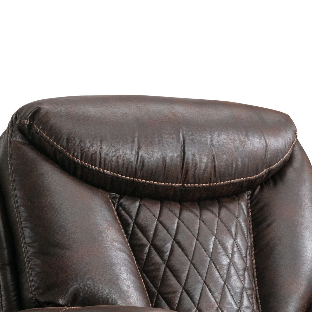 Fauteuil inclinable électrique en cuir Ebello avec repose-pieds confortable pour le salon