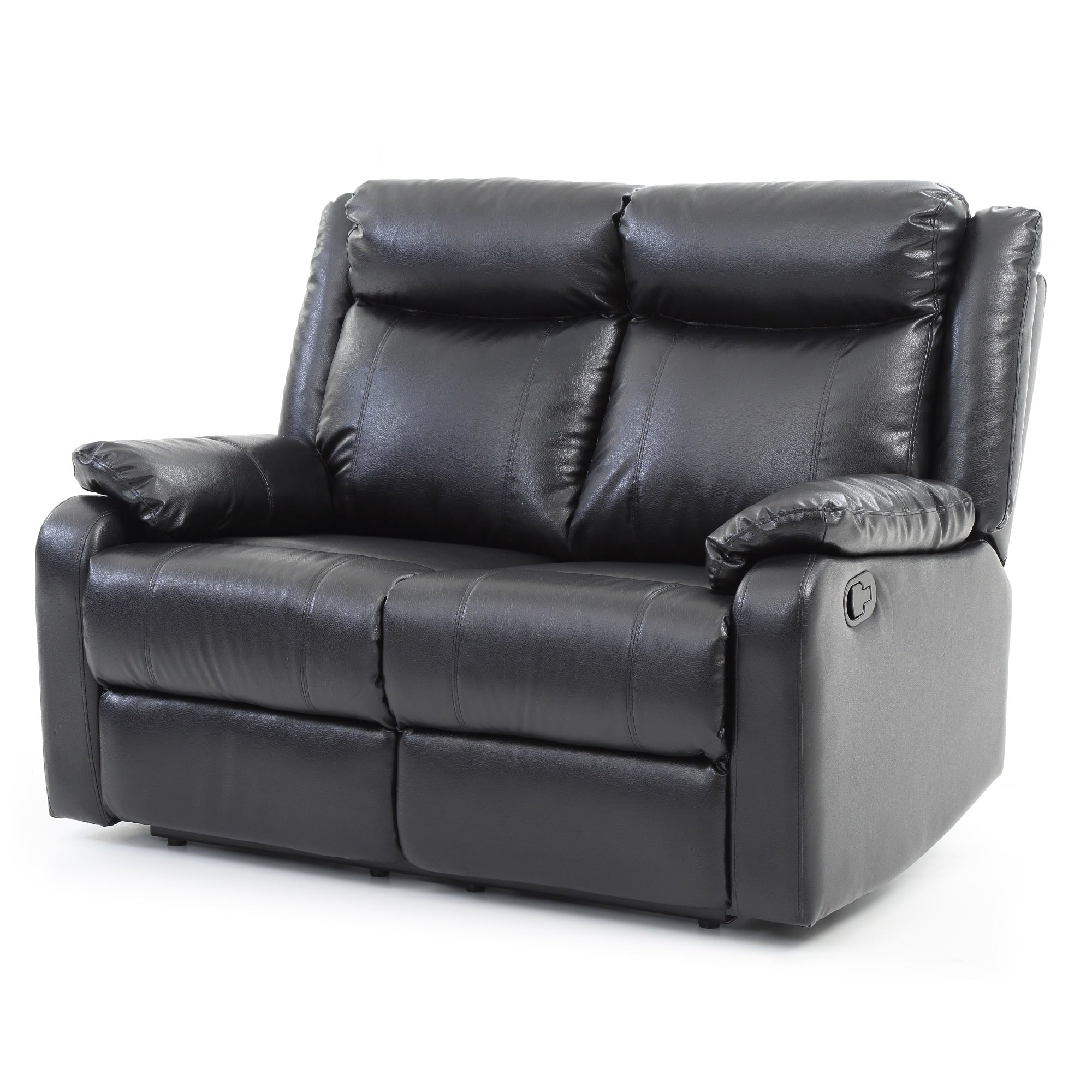 Canapé inclinable 2 places en similicuir - 55 - Noir