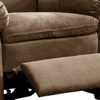 Fauteuil inclinable électrique transitionnel en tissu marron Roseway de Copper Grove