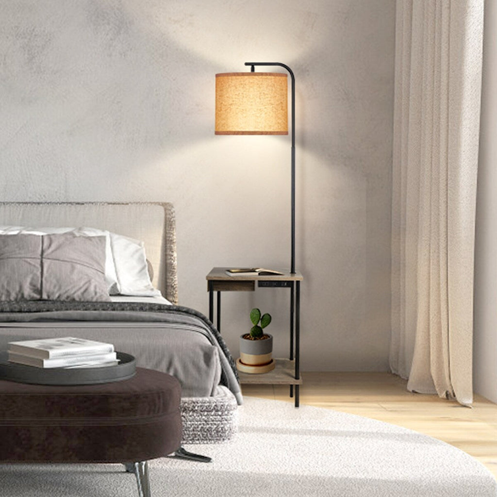 Lampadaire de 62 pouces avec bureau à magazines - Style tiroir