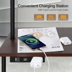 Lampadaire de 62 pouces avec bureau à magazines - Style tiroir