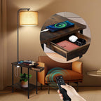 Lampadaire de 62 pouces avec bureau à magazines - Style tiroir