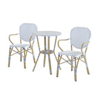 Ensemble bistro d'extérieur en aluminium 3 pièces Courtnie French Country par Furniture of America