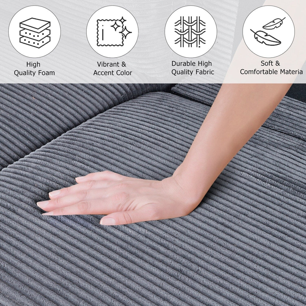 74 canapés pour le salon, canapés causeuse en velours côtelé, petit canapé avec 2 coussins, canapé facile à monter pour les petits espaces