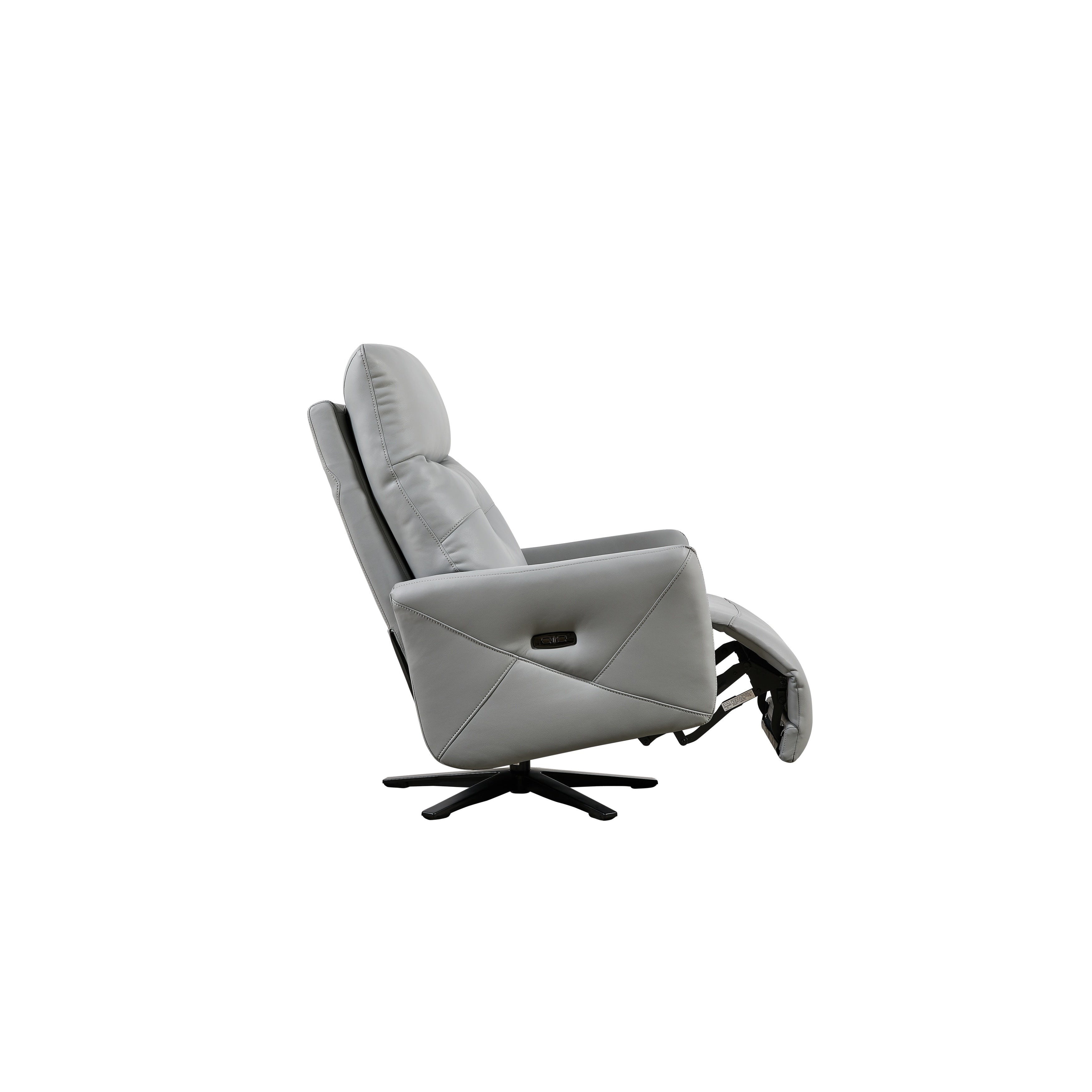 Christopher Knight Home - Fauteuil inclinable Alexander Plush en cuir reconstitué avec appui-tête et repose-pieds réglables, pivotant à 360 degrés