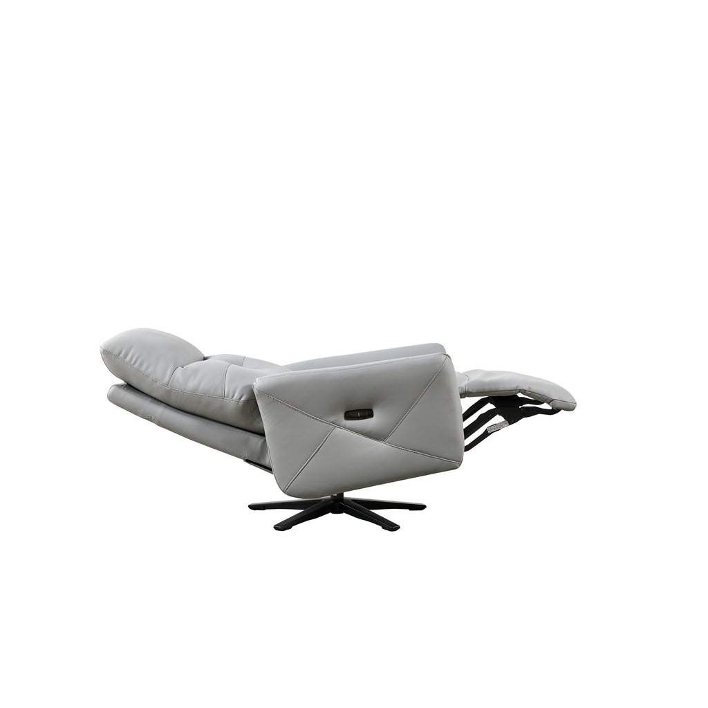 Christopher Knight Home - Fauteuil inclinable Alexander Plush en cuir reconstitué avec appui-tête et repose-pieds réglables, pivotant à 360 degrés