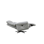 Christopher Knight Home - Fauteuil inclinable Alexander Plush en cuir reconstitué avec appui-tête et repose-pieds réglables, pivotant à 360 degrés