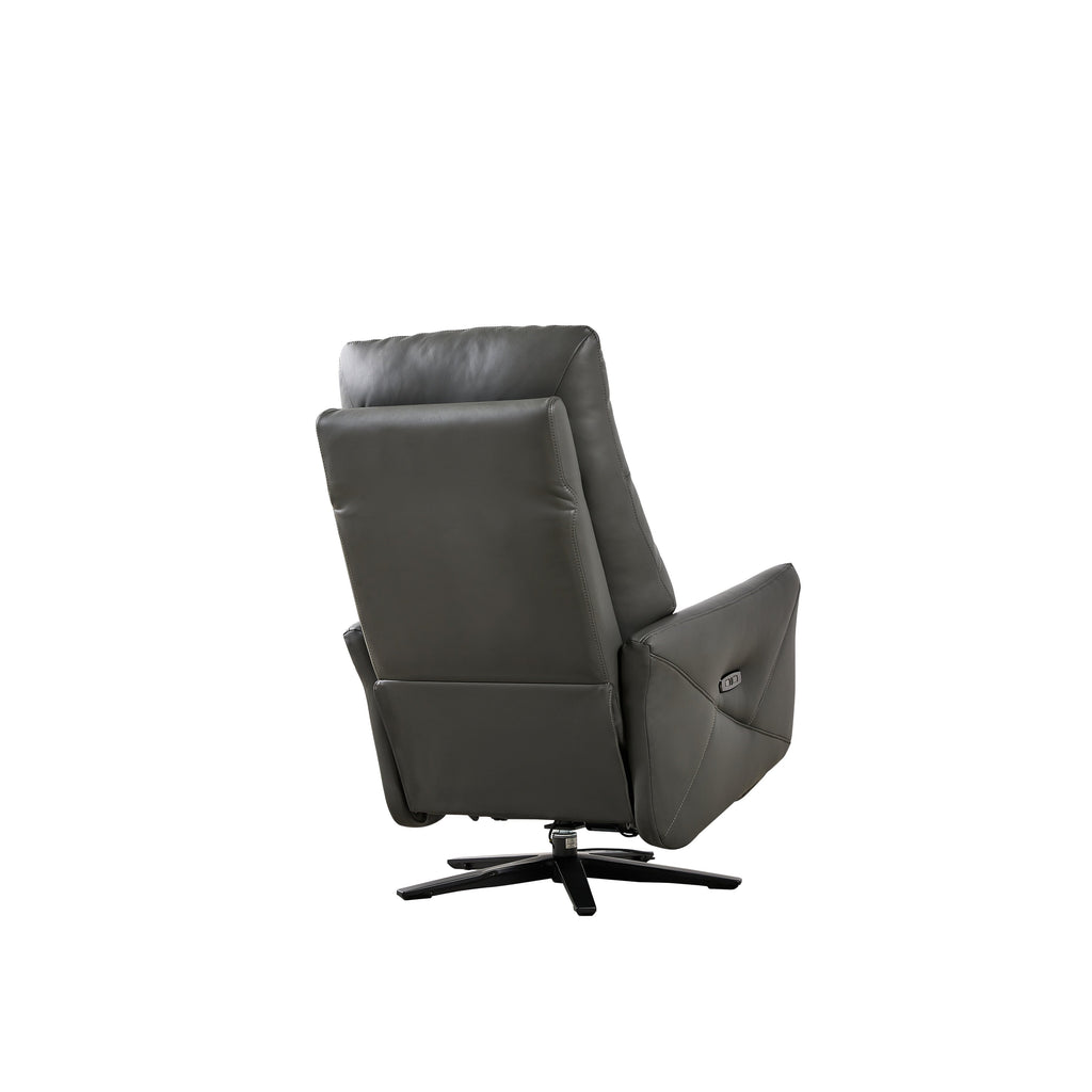 Christopher Knight Home - Fauteuil inclinable Alexander Plush en cuir reconstitué avec appui-tête et repose-pieds réglables, pivotant à 360 degrés