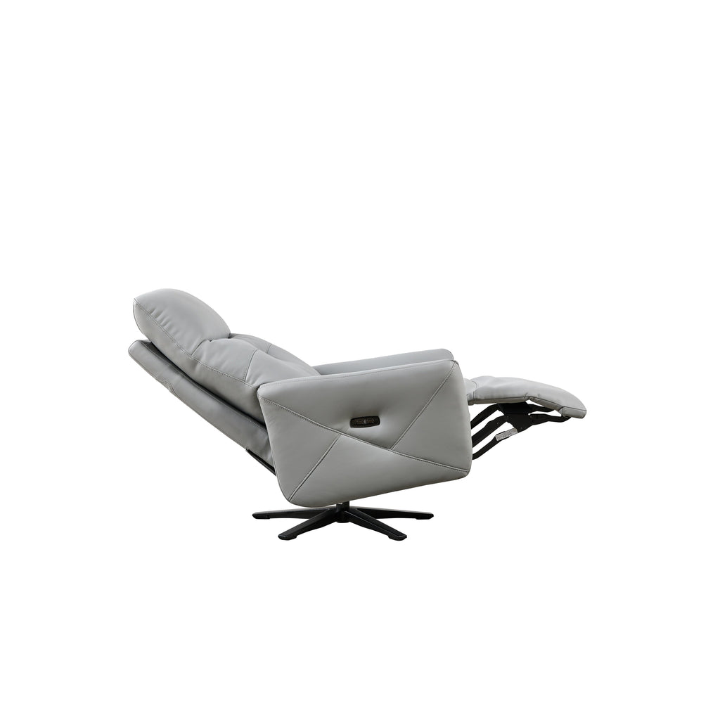 Christopher Knight Home - Fauteuil inclinable Alexander Plush en cuir reconstitué avec appui-tête et repose-pieds réglables, pivotant à 360 degrés