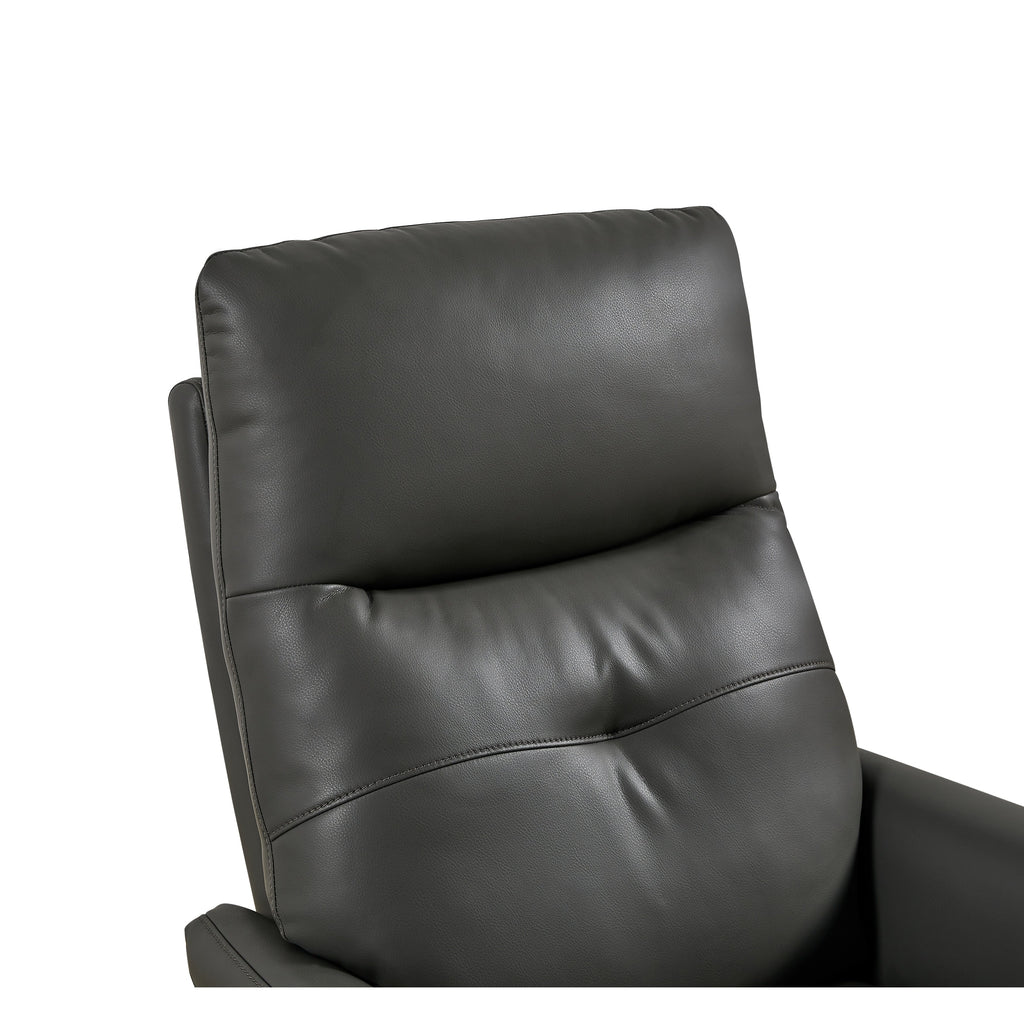 Christopher Knight Home - Fauteuil inclinable Alexander Plush en cuir reconstitué avec appui-tête et repose-pieds réglables, pivotant à 360 degrés