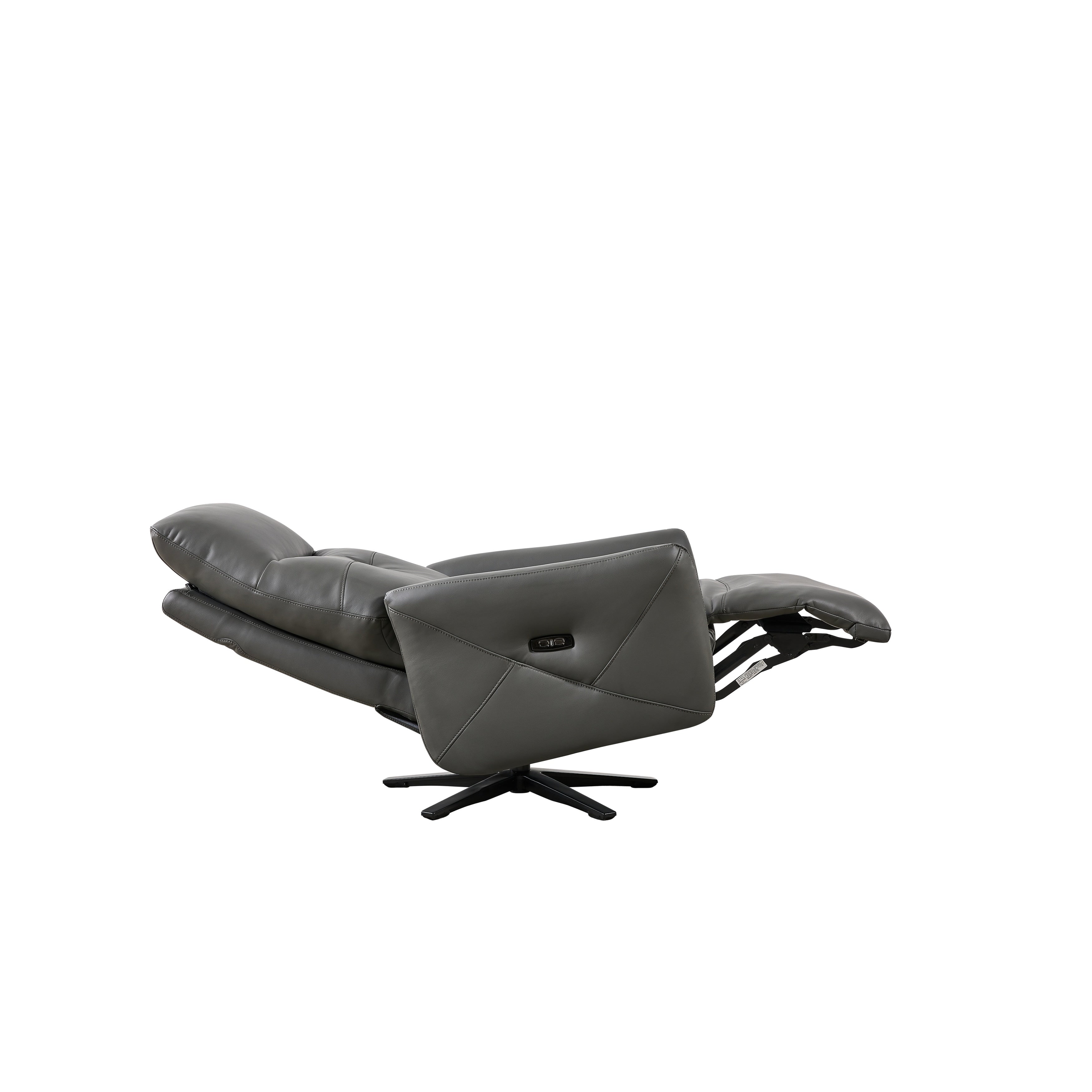 Christopher Knight Home - Fauteuil inclinable Alexander Plush en cuir reconstitué avec appui-tête et repose-pieds réglables, pivotant à 360 degrés