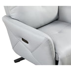 Christopher Knight Home - Fauteuil inclinable Alexander Plush en cuir reconstitué avec appui-tête et repose-pieds réglables, pivotant à 360 degrés