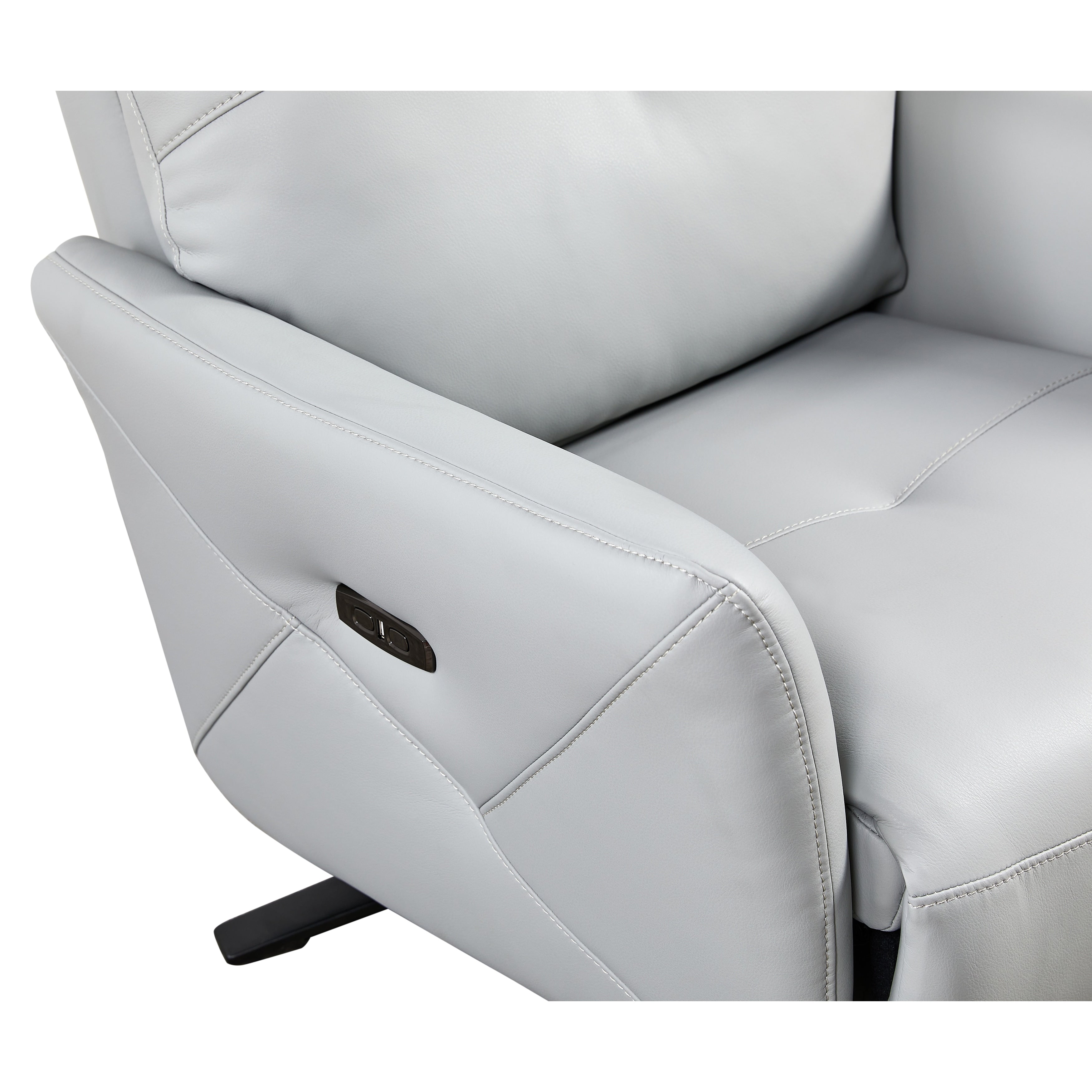Christopher Knight Home - Fauteuil inclinable Alexander Plush en cuir reconstitué avec appui-tête et repose-pieds réglables, pivotant à 360 degrés